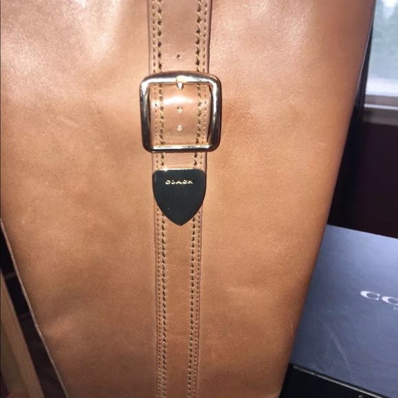 Coach Easton Semi Matte Calf Boots in Dark Saddle - Picture 6 of 8